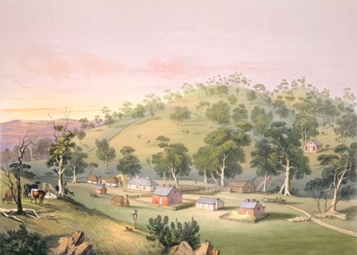 Tarde en Angaston, Australia del Sur, 1846 de George French Angas